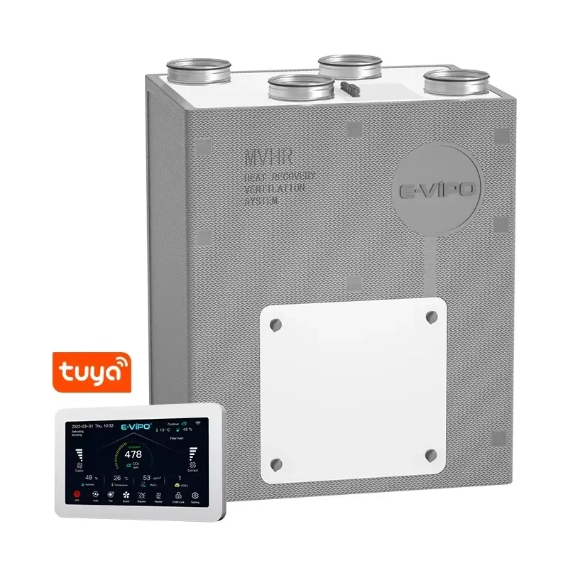 EPP Residential HRV Heat Recovery Ventilation 350m3/h to 600m3/h Air Recuperator HVAC MVHR HRV Mechanical Ventilation Unit