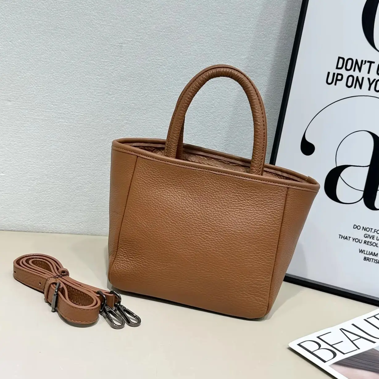 Genuine Cowhide Leather Women's Tote Bag for Woman Luxury Designer Large Capacity Shoulder Crossbody Bucket Bag Female Handbag