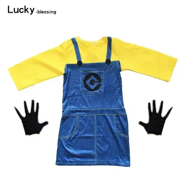 Full Family Cosplay Anime School Boy/Girl Dress Jumpsuits Kids Adult Masquerade Party Despicable Me Costumes Halloween Clothes