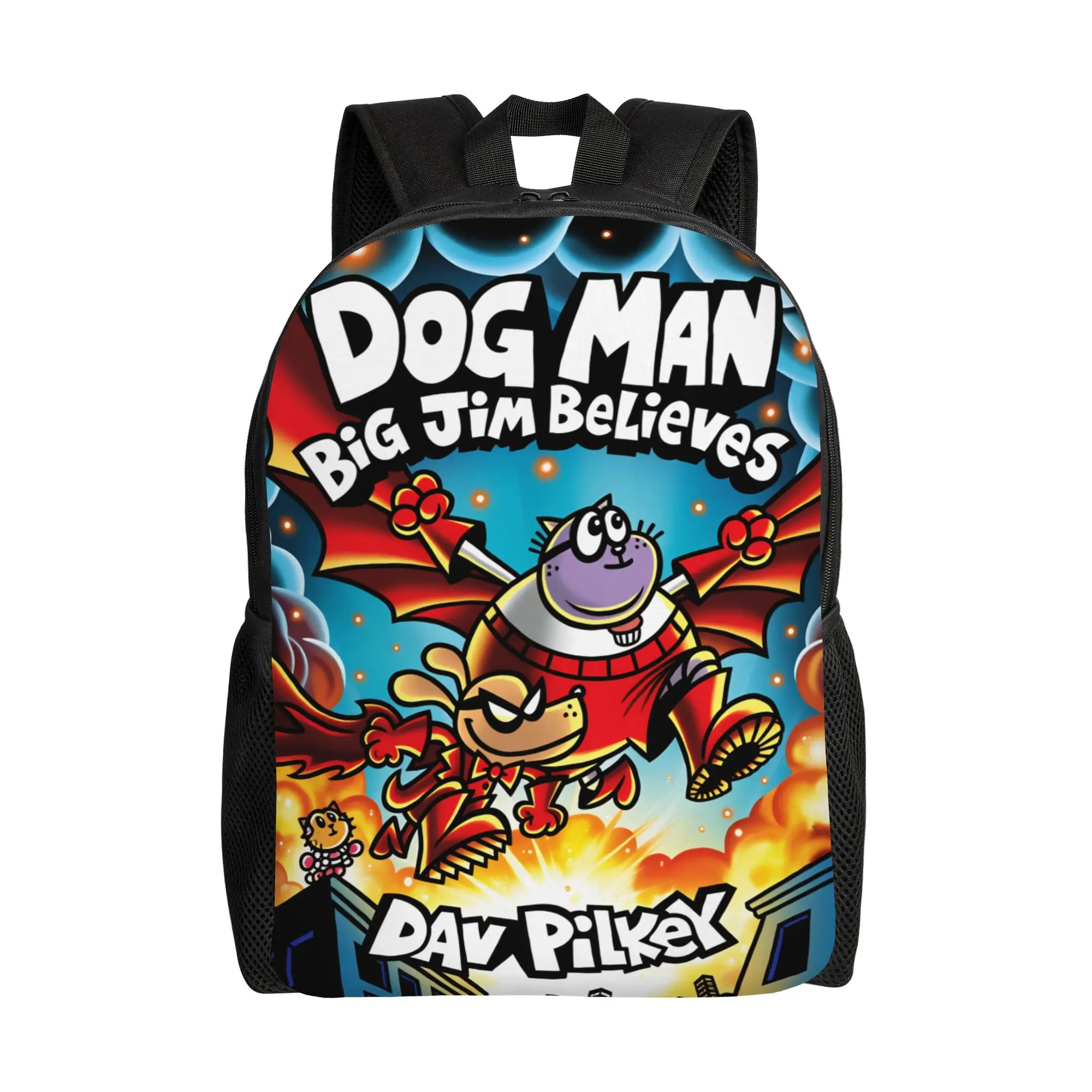 

Dog Man Dogman Movie Comic Backpack Female Polyester Workout Backpacks Large Kawaii High School Bags Rucksack