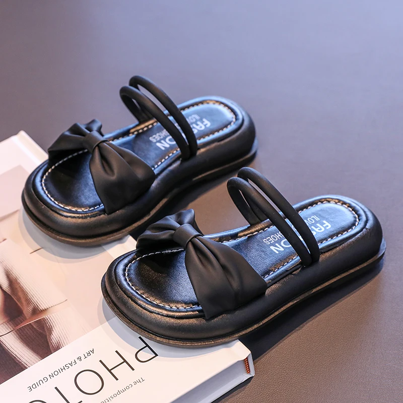 New Girls Sandals 2026 Summer Kids Orthopedic Comfy Premium Round Toe Slippers Hollow Loop Design,children Flat Shoes Sandalias