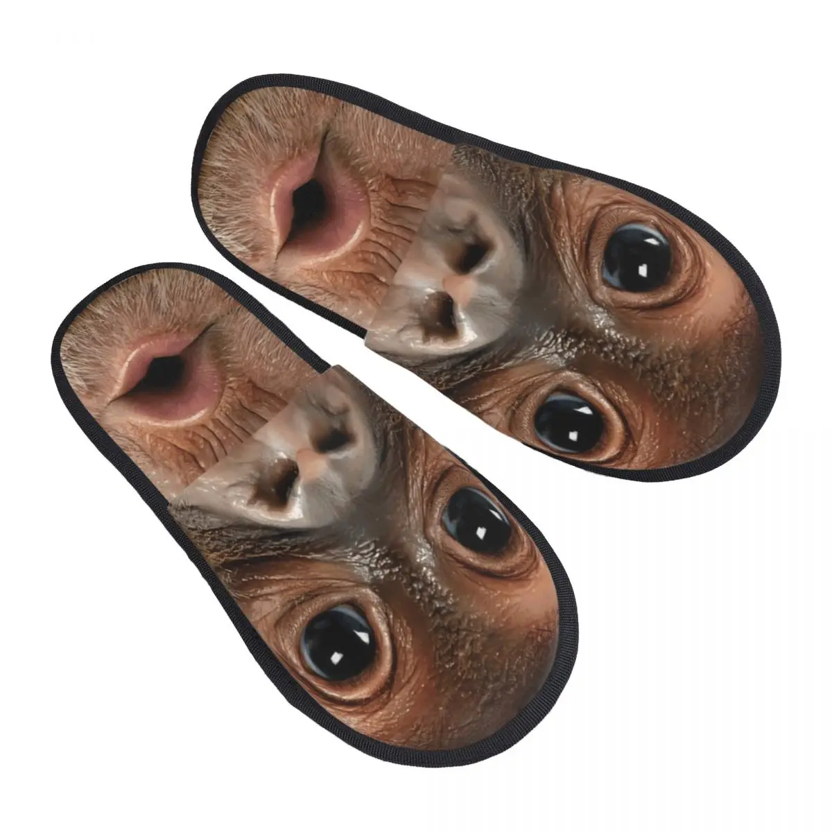 Custom Print Women Big Face Baby Gorilla House Slippers Soft Warm Monkey Memory Foam Fluffy Slipper Indoor Outdoor Shoes