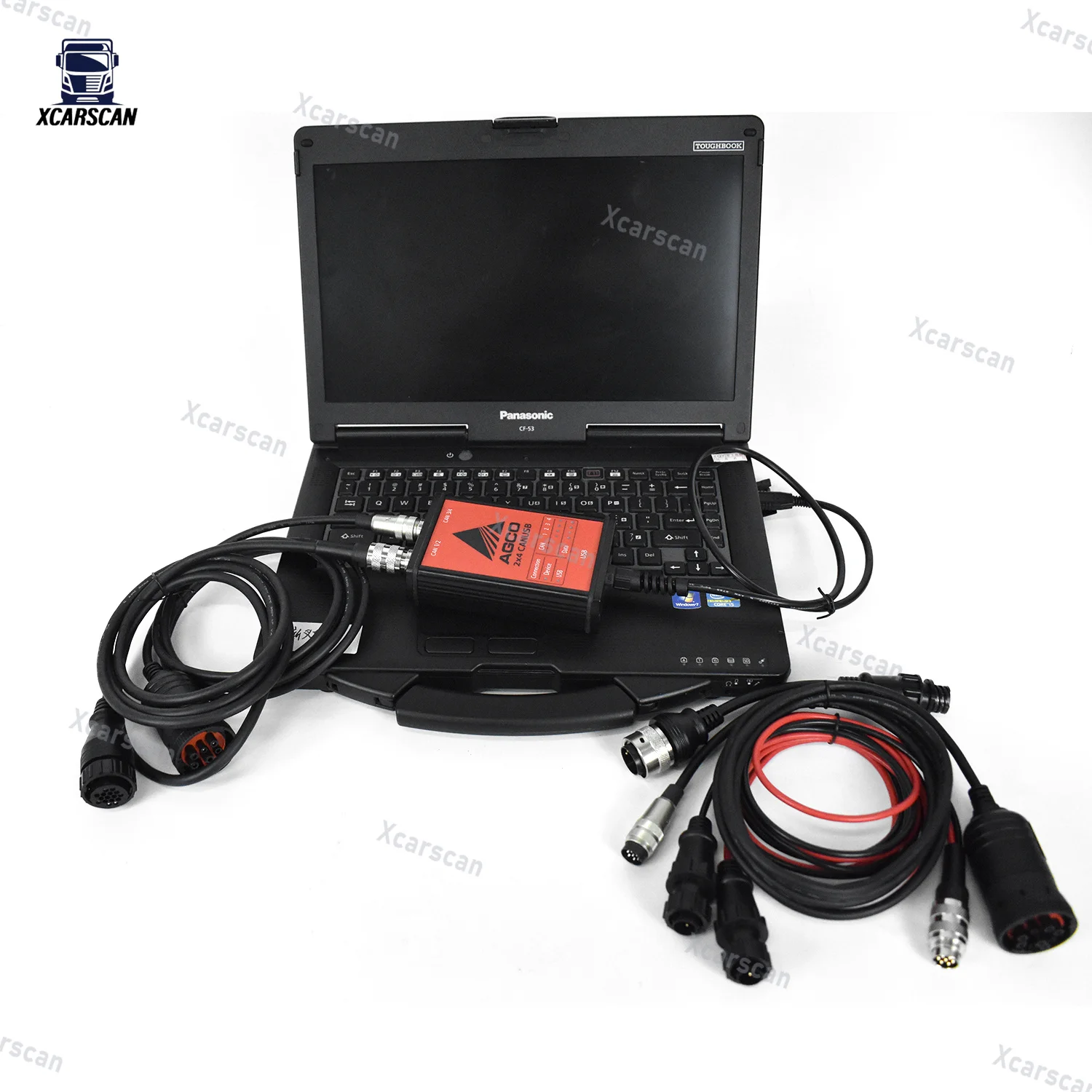 For FENDT Interface Electronic Diagnostic Tool use for AGCO CANUSB EDT Heavy Duty Agricultural Diagnosis Scanner+CF53 Laptop