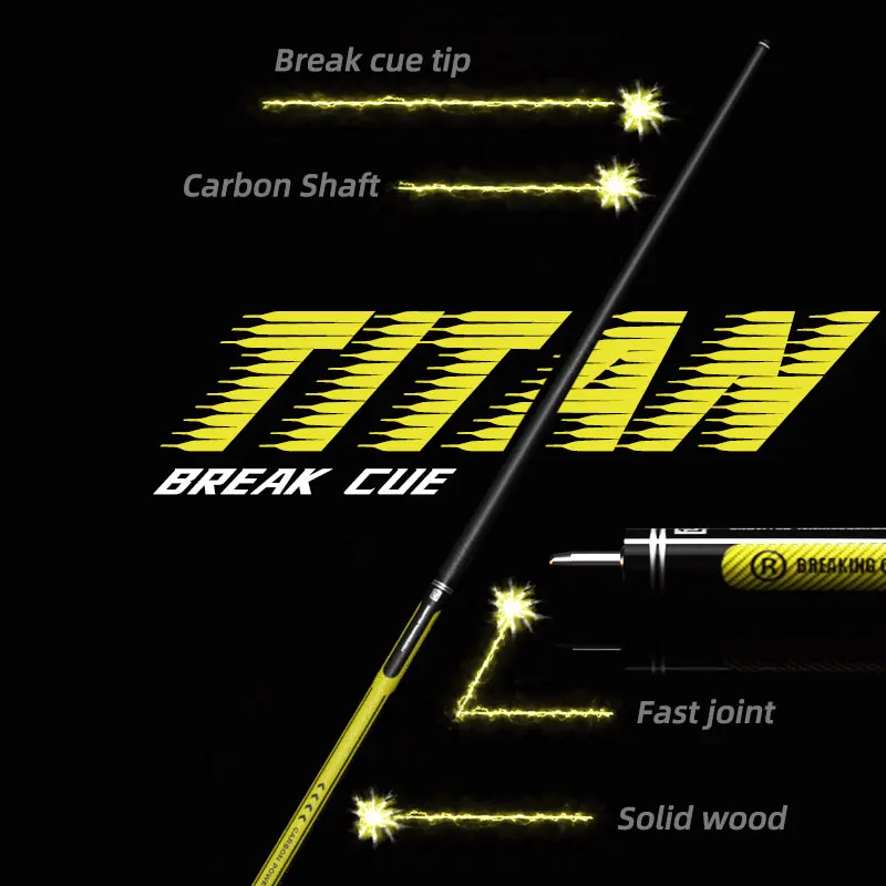 Carbon Fiber Shaft Titan Series Punch Pool Cue Break Jump Cue Billiard Stick Super Decal Butt Professional Taco De Billar 2023