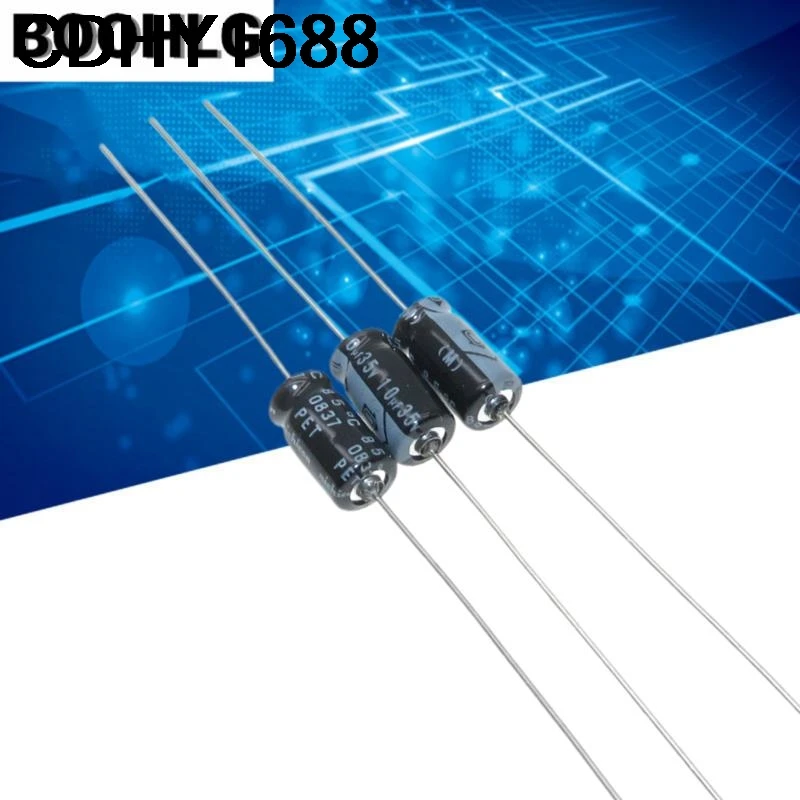 10 個 10UF 35V ニジカン発熱電解コンデンサ 35V 10UF 6X11 アキシャル