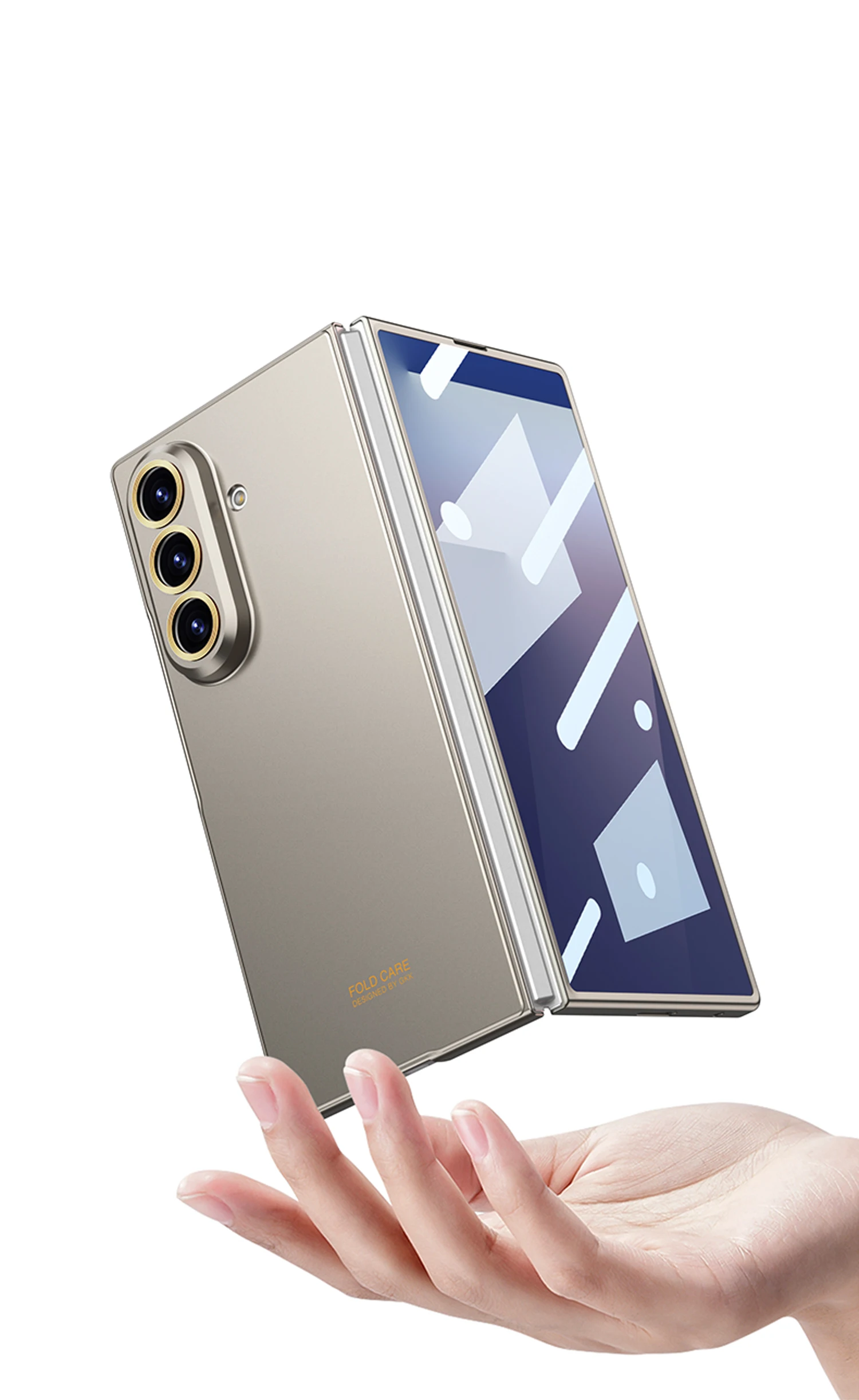Luxuriöse, modische, ultradünne Hülle für Samsung Galaxy Z Fold 8 Ultra 7 6 5G mit Displayschutzfolie aus Glas, matte Schutzhülle – Detail 5