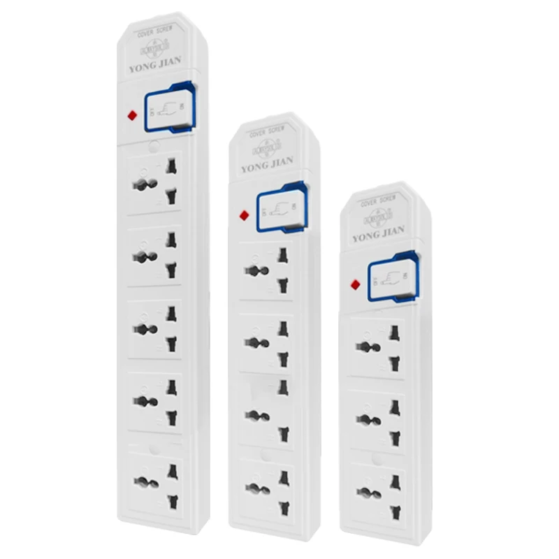 Multiple AC Electrical Rewireable Power Strip 3 4 5 6 Outlets US US/UK/CN Outlets Extension Socket Cord Cable 10A 250V 2000W