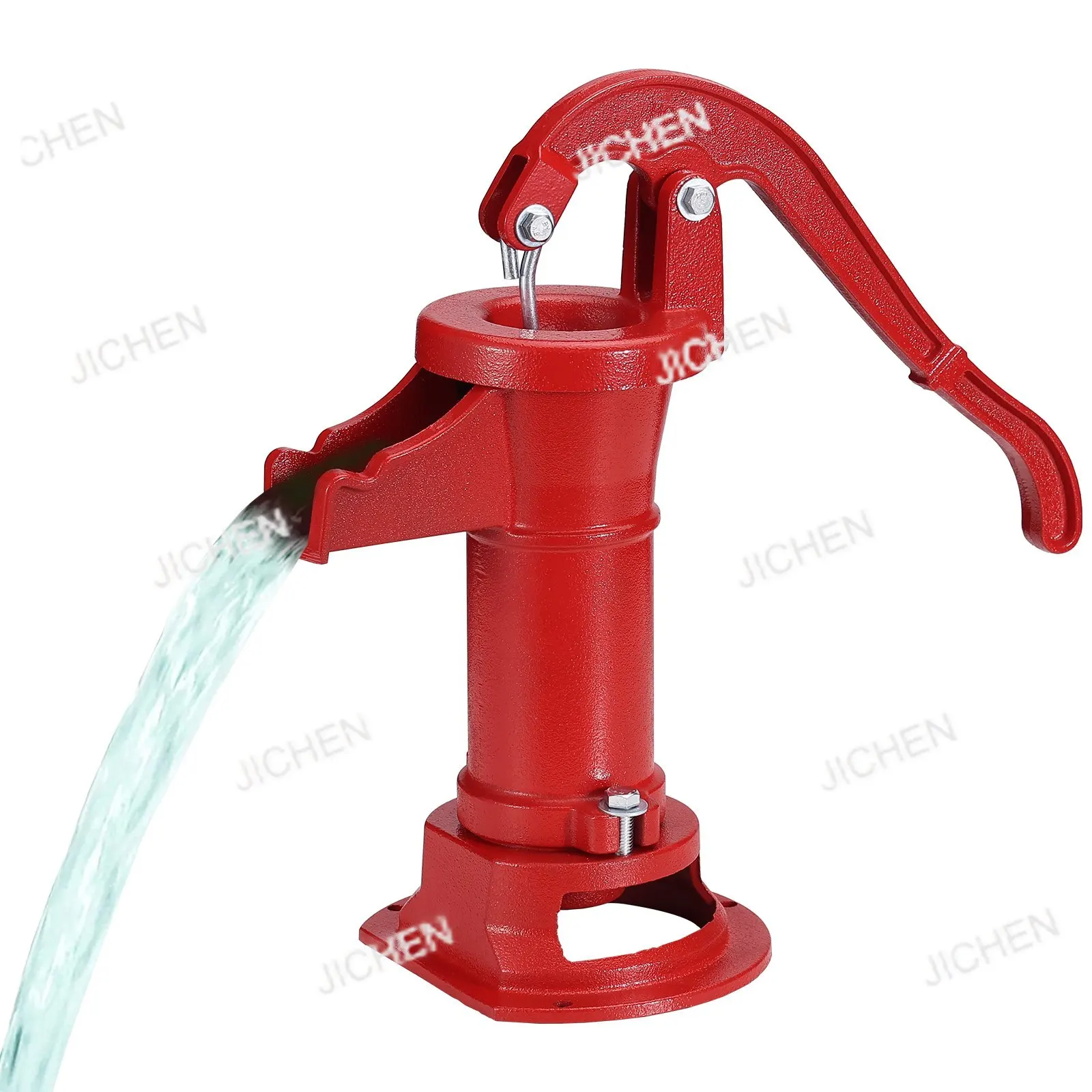 

Antique Well Hand Pitcher Pump, 25 Ft Maximum Lift, Cast Iron Manual Hand Water Pump with Ergonomic Handle for Yard Garden