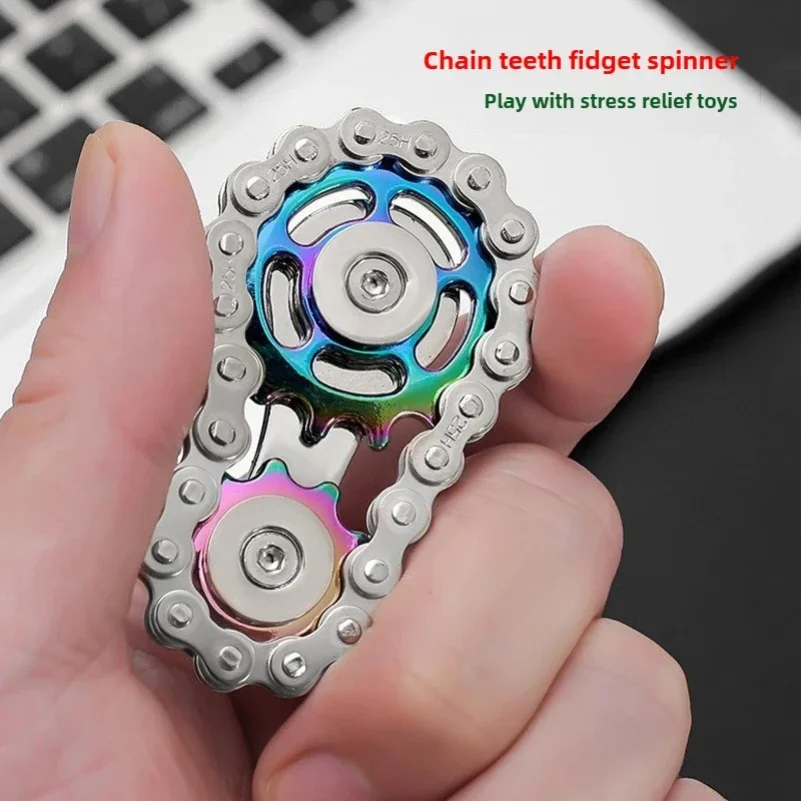 Metal Fidget Spinner Office Desk Toy Stress Relief Gears Hand Spinner for Adults desk decoration home decor Relieve stress relax