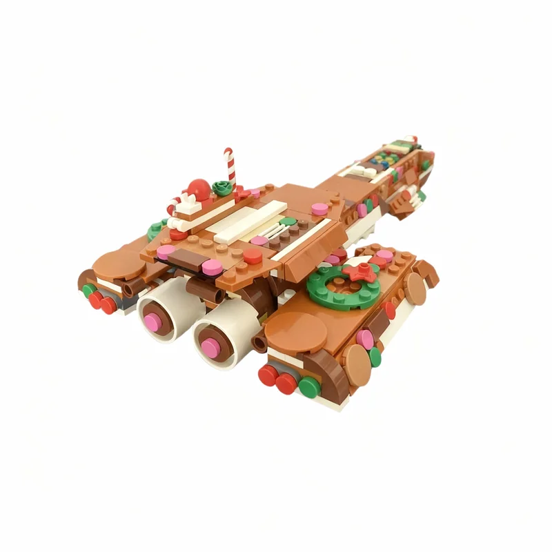 474pcs MOC Icons Gingerbread Stargate Daedalus Battlecruiser Model Building Blocks Toy Assemble 3D Idea Collection Education