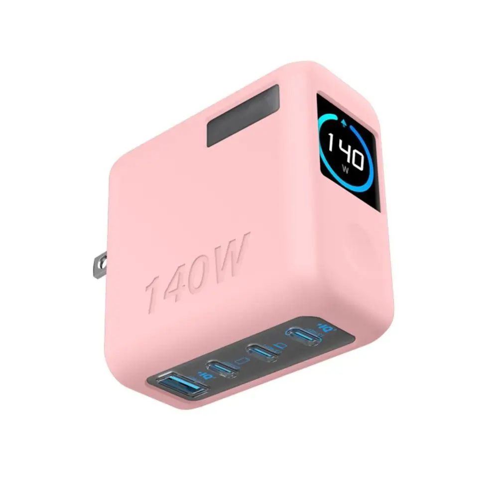 Shockproof Protective Charger Cover Anti-fall Dustproof Soft Charger Case Clear Compact for Anker Zolo 140W GaN 4-Port Charger