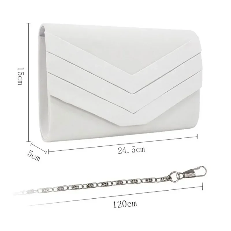 2024 Women Envelope Dinner Bag Single Shoulder Bag Crossbody Bag Velvet Handheld Bag Long Wallet Clutches for Party Wedding ﻿