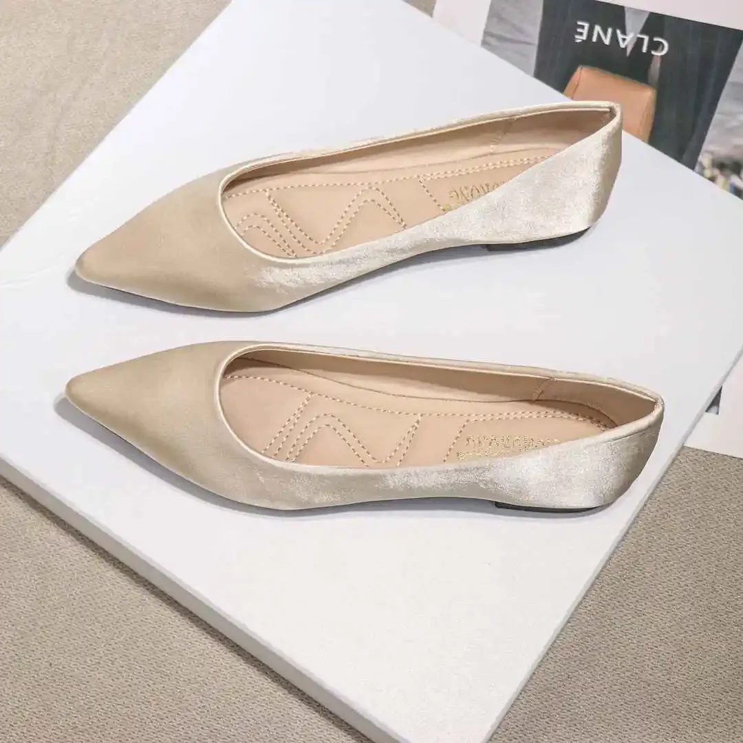 Shoes For Women Wedding Bride Shoe Woman Flats Sexy Pointed Toe Wholesale Elegant And Fashionable Novelties Offer Lastest A