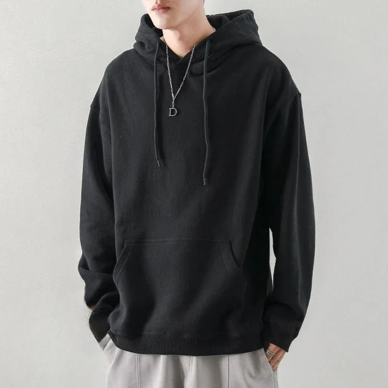 Hoodies No Logo Hooded Sweatshirts For Man Solid Men's Clothing Brand High Quality Novelty And Warm Autumn Wholesale Offers