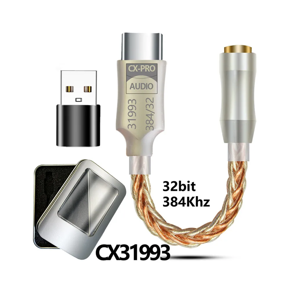 FENGRU SA12 نوع C إلى 3.5 مللي متر HiFi DAC مضخم ضوت سماعات الأذن USB C محلل شفرة سمعي أمبير محول CX31993 رقاقة فك ترميز رقمي لنظام أندرويد