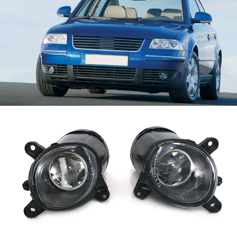 X-CAR Front Bumper Fog Light Fog Lamp Assembly Grille Driving Lampst Kit For VW Passat B5.5 2000-2005 3B7941699A 3B7941700A