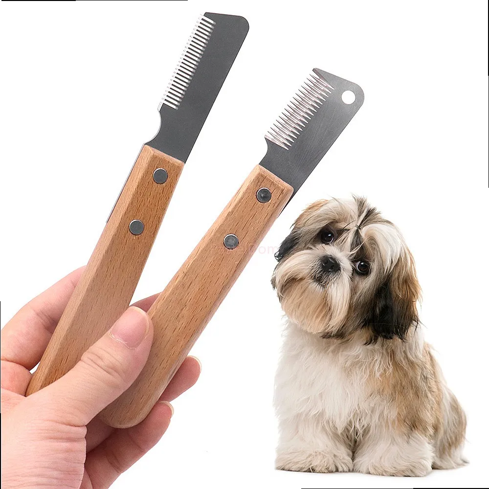 Pet Grooming Stripping Knife for Wire Haired Dogs, Professional De-shedding Comb for Terrier Schnauzer, Dog Grooming Tool