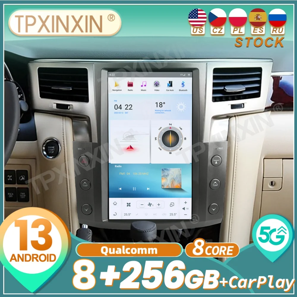 

Qualcomm For Lexus LX570 2007~2015 Android Auto Carplay Car Radio Stereo Automotive Multimedia Player GPS Navigation Head Unit