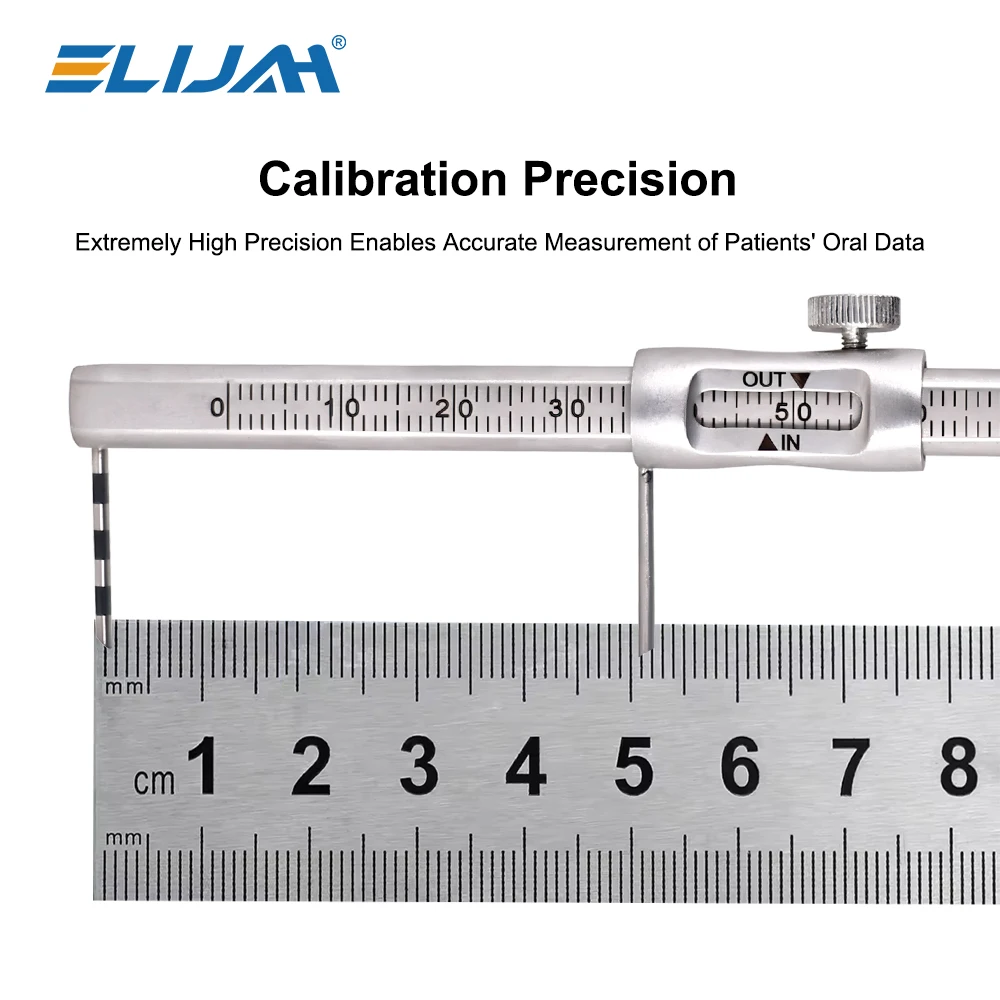 

Стоматологический штангенциркуль ELIJAH, измерительная линейка для имплантата, двойная шкала, круглая 0-80 мм, измерительный прибор для стоматолога
