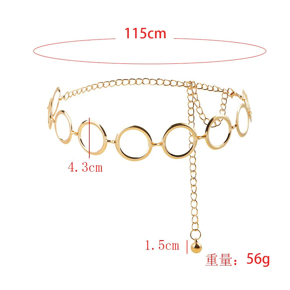 زخرفة حزام معدني إكسسوارات نسائية أوروبية وأمريكية متعددة الاستخدامات تناسب حزام الخصر على شكل سلسلة الخصر