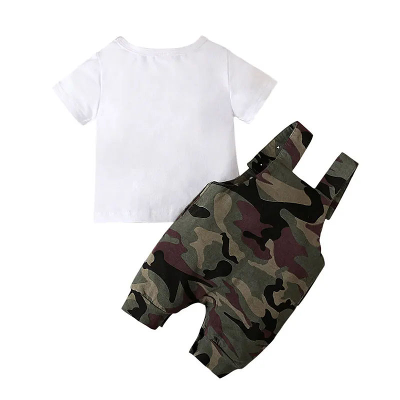 Casual Camouflage Baby Boy Clothes Sets Summer Clothes for Boys Cotton Short Sleeve Tops Overall Newbron Clothing 3-24 Months