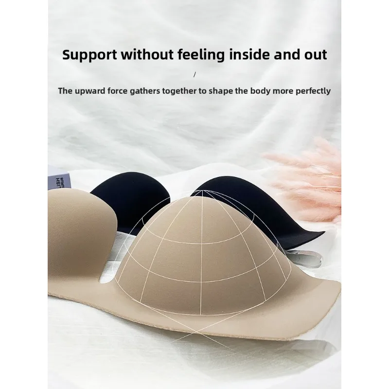 لاصق لزجة الصدرية حمالة رفع غير مرئية عارية الذراعين الذاتي عصا سيليكون بتلات الثدي النساء فستان الزفاف الملابس الداخلية حديثا