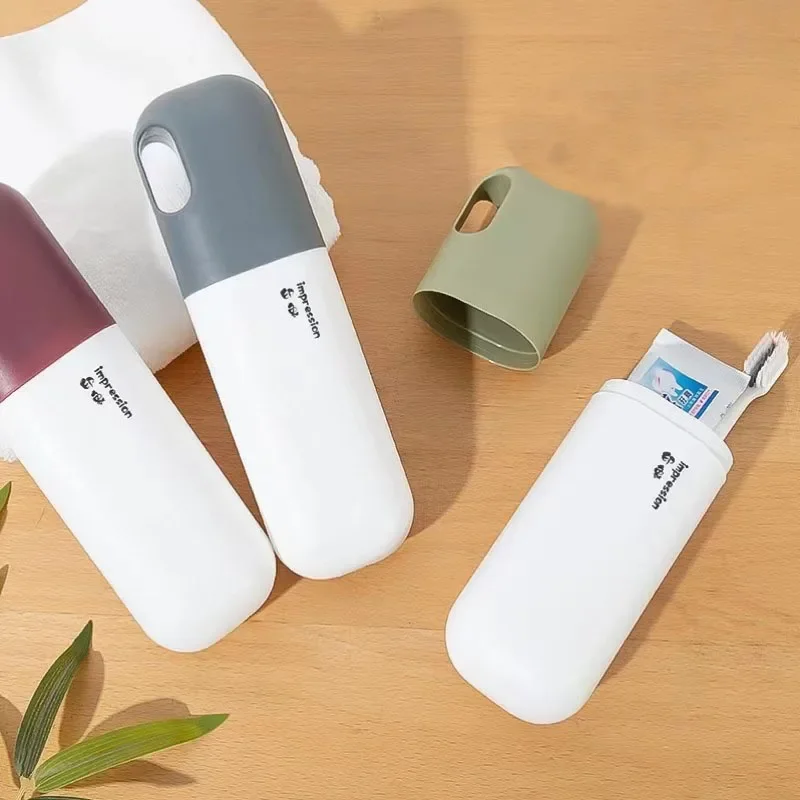 

Outdoor Travel Toothbrush Cup Toothpaste Storage Box, Portable Washbasin Toothbrush Set, Minimalist Bathroom Accessories Travel