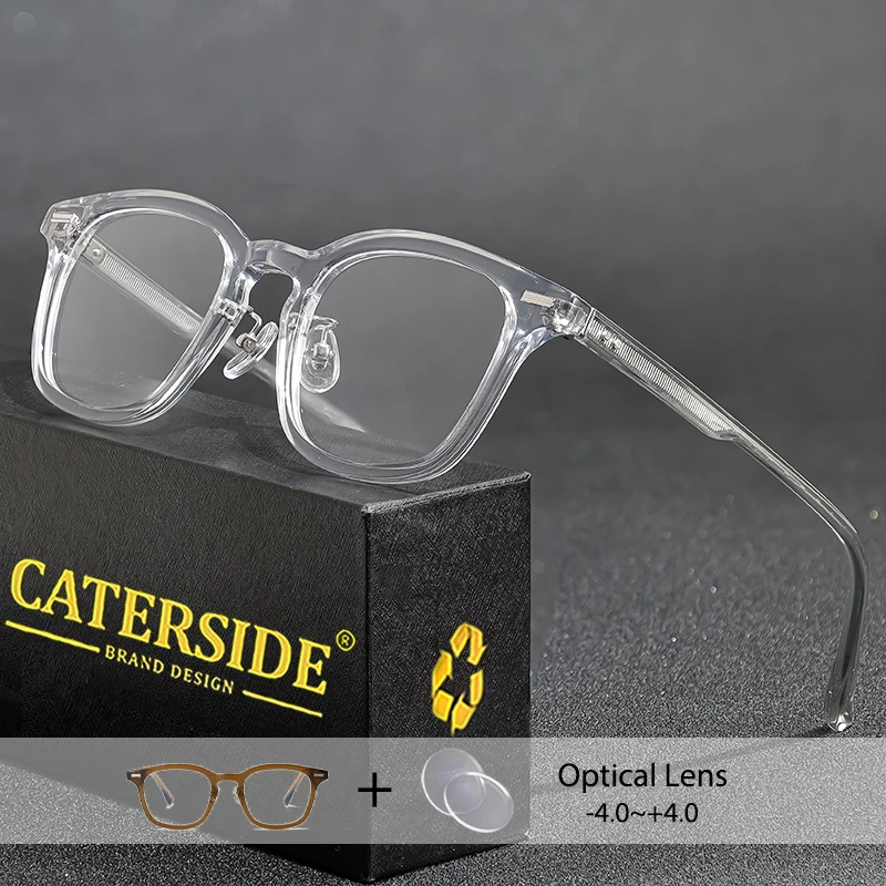

CATERSIDE квадратные очки в стиле ретро, женские модные ацетатные высококачественные очки для чтения для мужчин, компьютерная оптическая оправа для близорукости