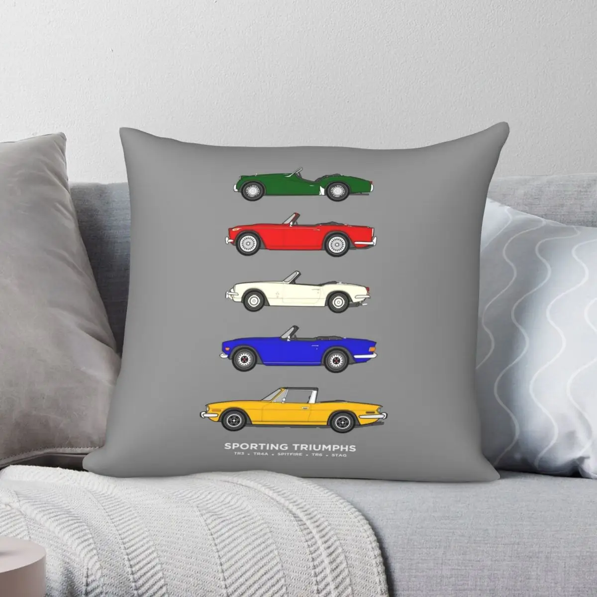 Sporting Triumphs Pillowcase Polyester Linen Velvet Printed Zip Decor Car Cushion Cover