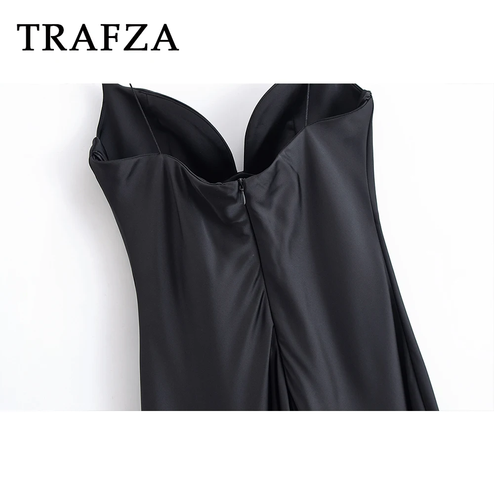 KONDALA شيك الصلبة مثير أنيقة كامي فساتين النساء بلا أكمام Mujer Vestidos موضة 2025 الصيف سستة عطلة الشاطئ فستان طويل