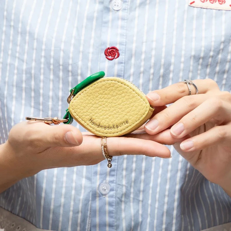 Fruit Bag Pendant Lemon Shaped Change Multi Functional Key Bag Earphones Cute Wallet Mini Coin Bag Women Accessories Wholesale