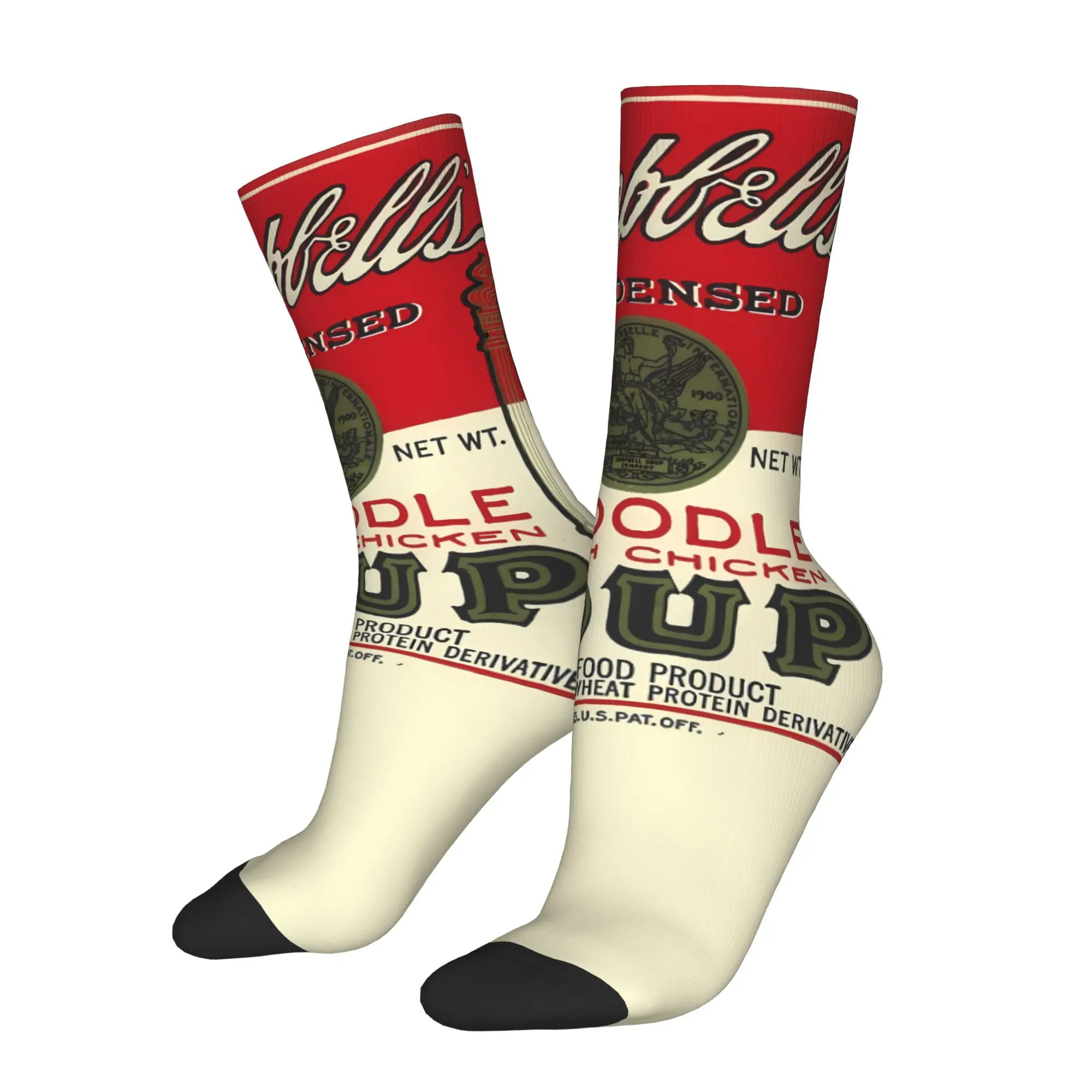 

Canned Concentrated Soup Campbell Sock Printed Man Polyester Fashion