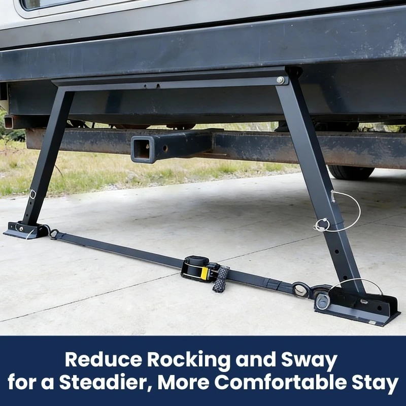Heavy Duty Iron RV Stabilizer Bracket High Load Bearing Anti-shake Vehicle Stabilizer Outdoor Trailer Support Stand