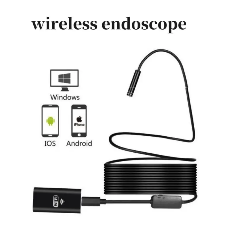 

Wireless Dual Lens Industrial Endoscope USB Type c Pipe Car Inspection Camera 8mm Borescope with Screen for Android Phone Iphone