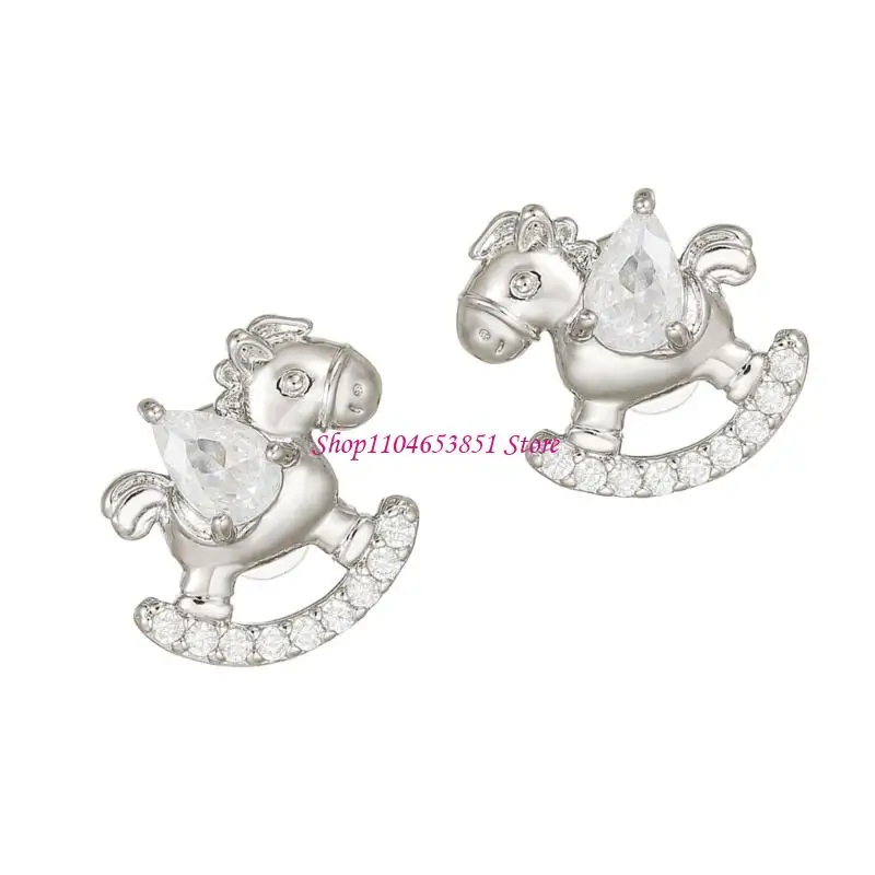 Elegant Horse Shaped Headphone Diamonding Buckles Clip On Attachment For FreeClip 1 2 Coppers Zircons Embellishment