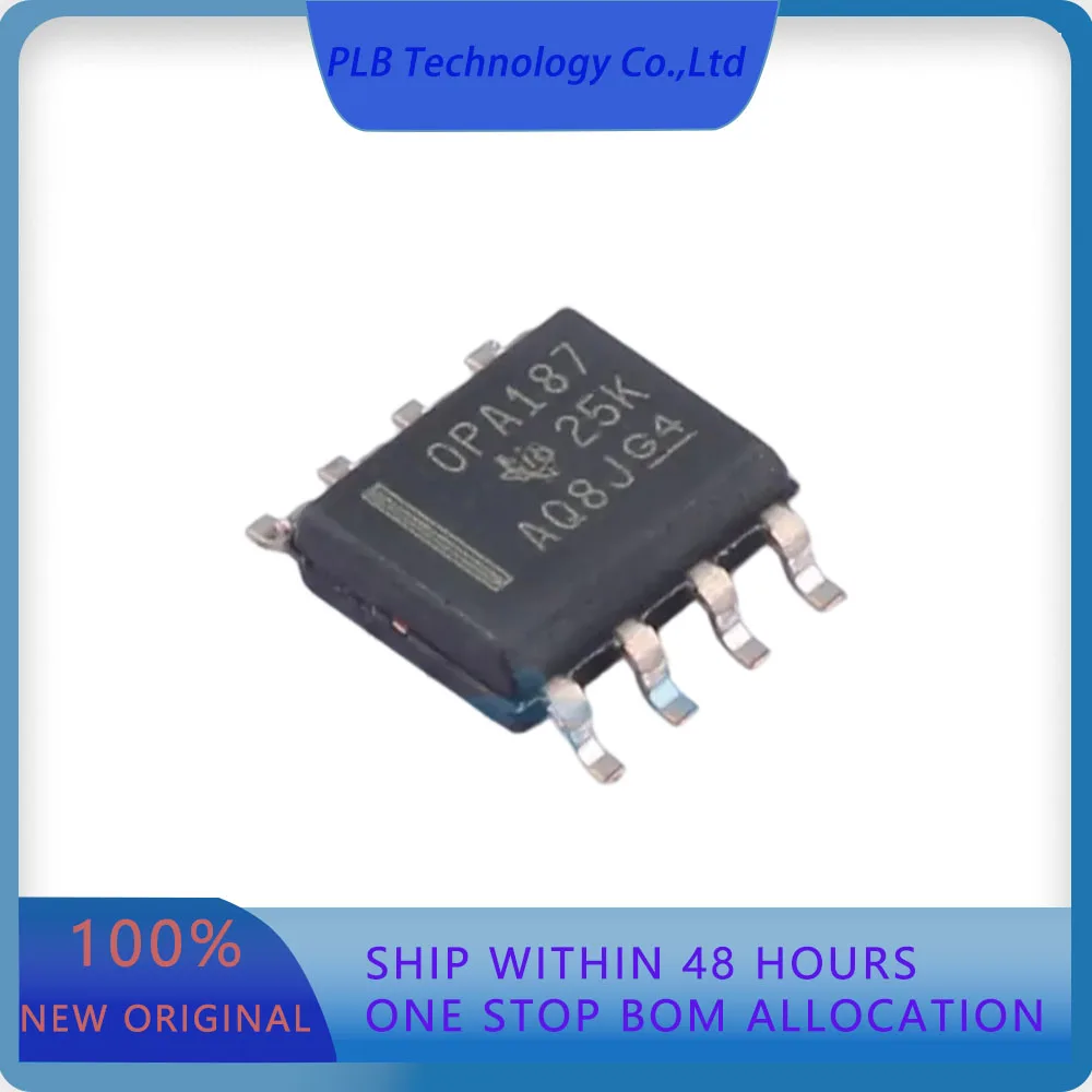5PCS/LOT OPA187IDR OPA187  1uV 100pA 0.2V/us 550kHz 1.0 Rail-to-Rail Output SOIC-8 Precision Op Amps Original Stock