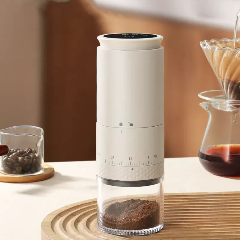 

1500mAh Electric Coffee Grinder External Adjustable Burr Grinding Machine Type-C Charging Coffee Bean Grinder for CoffeeMakers