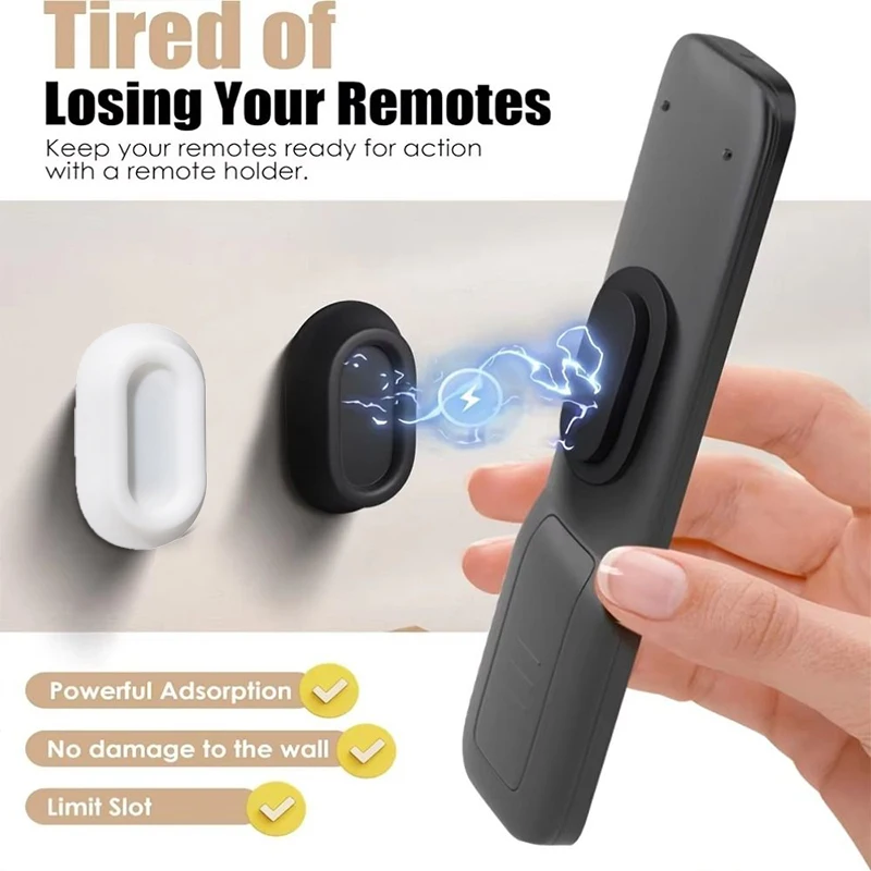 Silicone Magnetic Remote Control Bracket Self-Adhesive Wall Mounted Storage Bracket for Remote Controls Household Storage Tools
