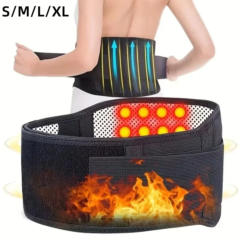 

S/M/L/XL Adjustable Waist Tourmaline Self heating Magnetic Therapy Back Waist Support Belt Lumbar Brace Massage Band Health Care
