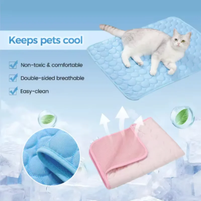 Extra Large Dog Cooling Mat, Summer Durable Ice Pad Blanket for Small Large Dogs Cats, Pet Cool Bed Sofa Accessory - view 5