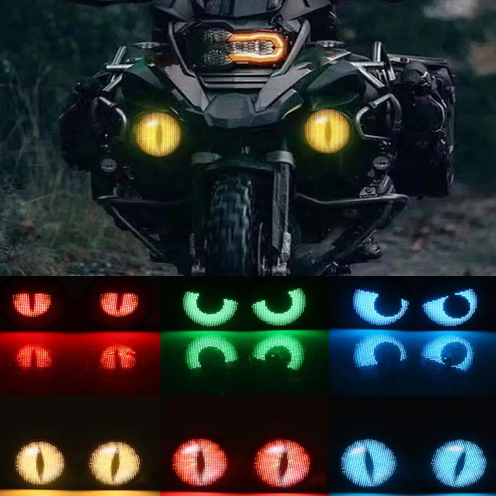 

Car Dynamic Demon Eye Decorative Light LED Car Headlights Eagle Assembly Car Eye Cars Modified LED Light Accessories Y6U9