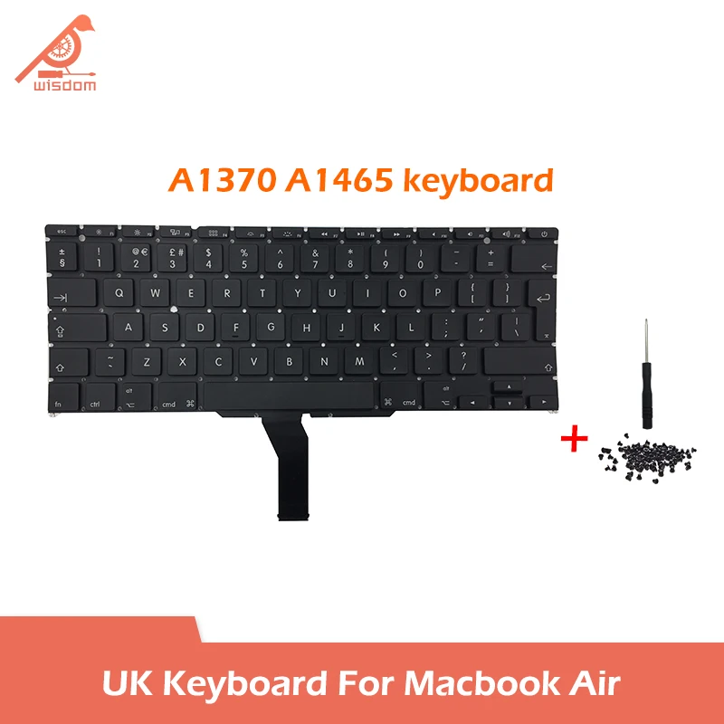 Laptop A1370 A1465 A1369 A1466 Keyboard UK English For Macbook Air 11