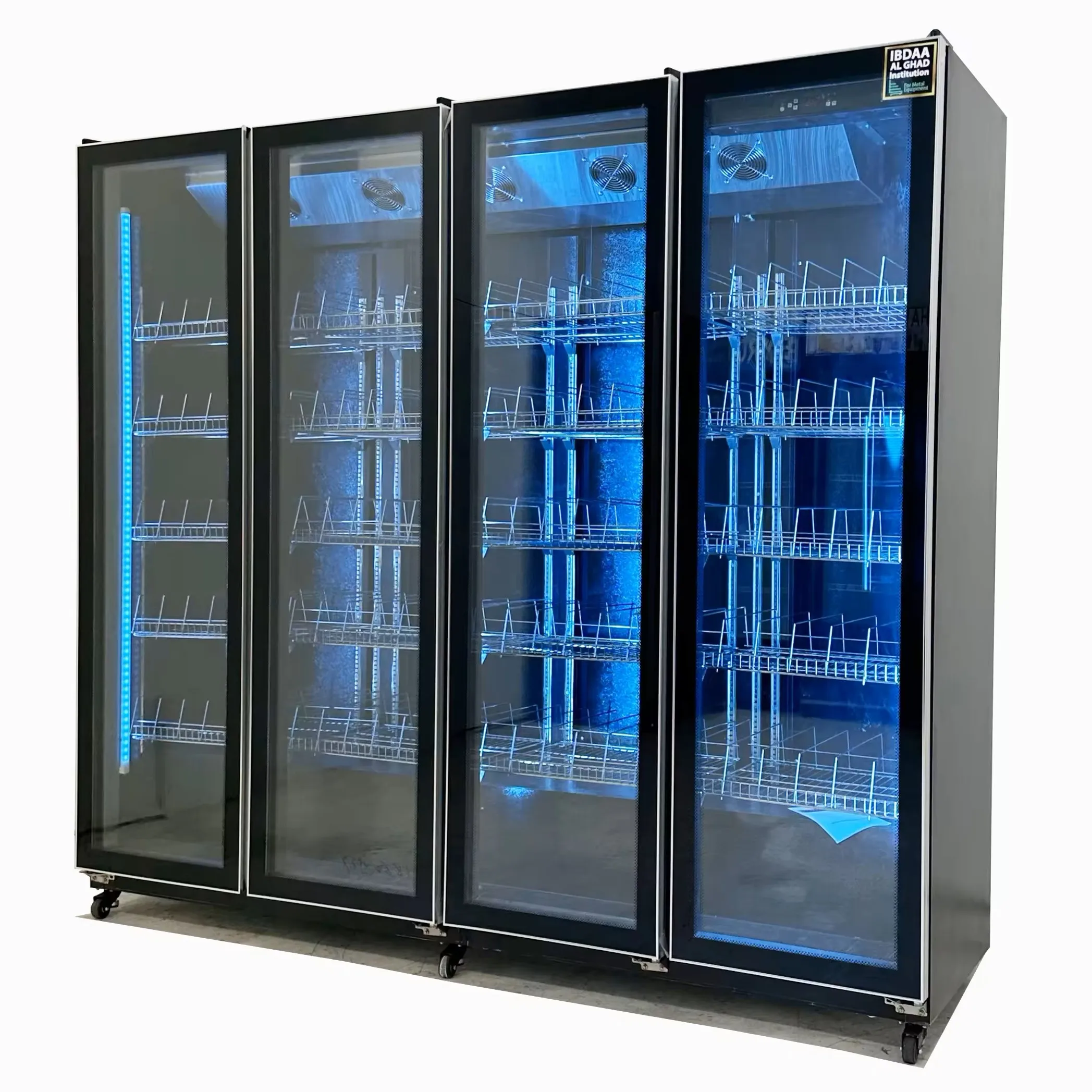 Commercial Display Refrigerator Milk Drink Beverage Cola Cooler Chiller Glass Door Red Wine Fridge view 3