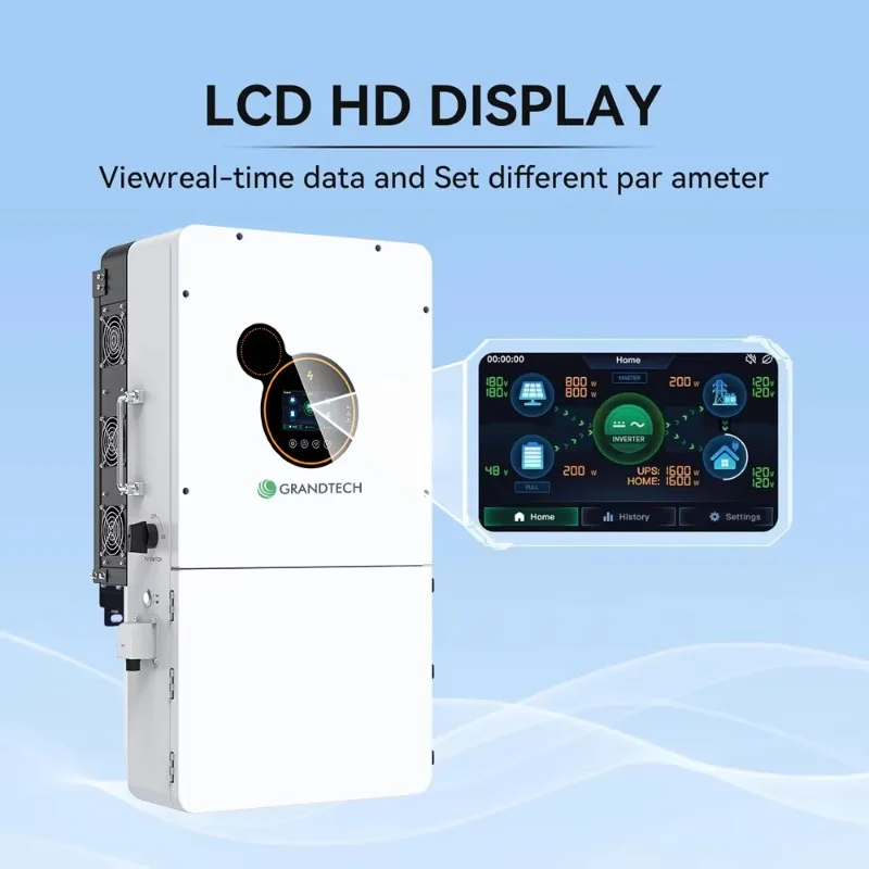 Whole Home Backup 12kW Srne Split Phase Hybrid Solar Inverter High PV Power Dual MPPT Residential Battery Storage System