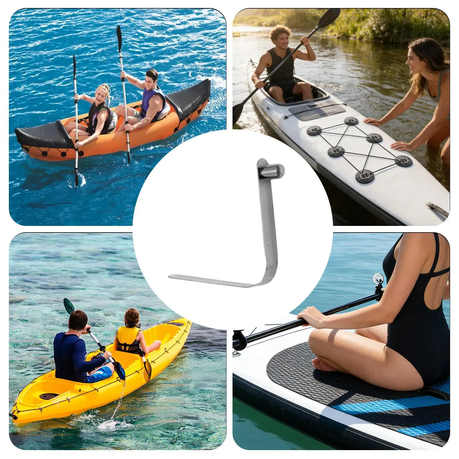 Button Clips 5 Pieces V Shape Locking Pin Spring Ski Pole Clips For Camping Kayak Tent Outdoor Canopy Awning Boat Tube