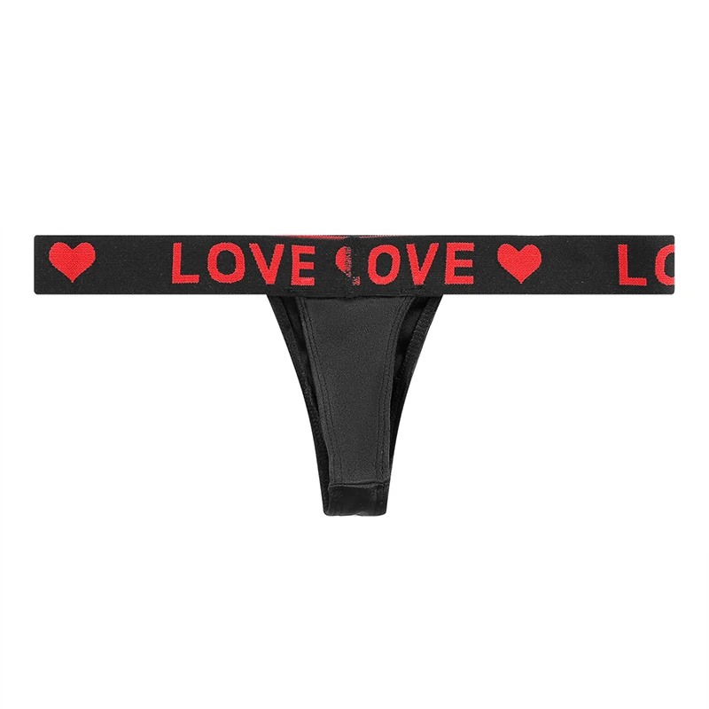 Women's thong LOVE wide brimmed low waisted sexy  Female underwear abundant flow menstrual panties Seamless women panties