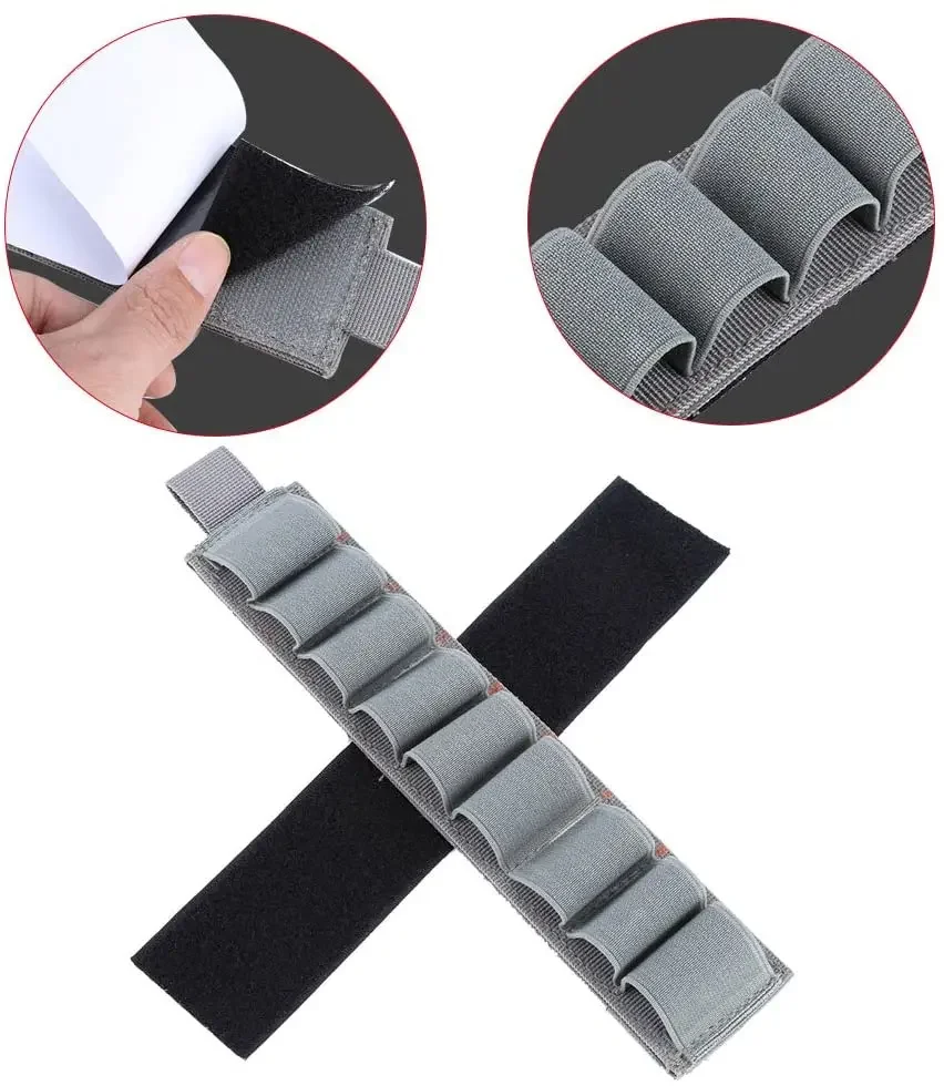 Shotgun Shell Holder 12 Gauge Shell Holder Shotgun Accessories Adhesive Side Saddle for Rifle Shotgun Cartridge