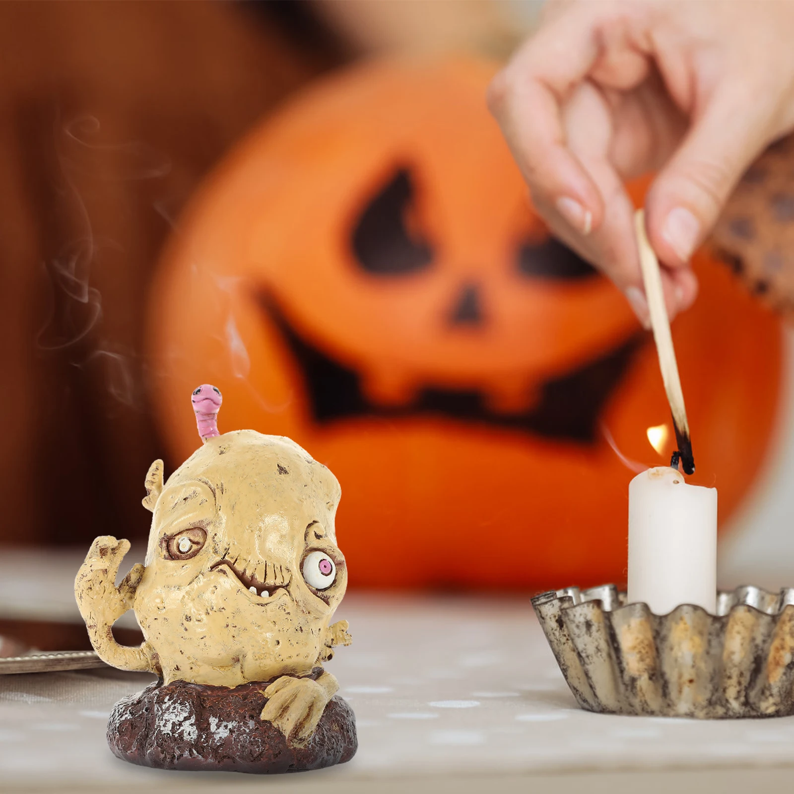 

Fruit and Vegetable Zombie Decorations Halloween Party Statues Garden Outdoor Lawn Scary Figures