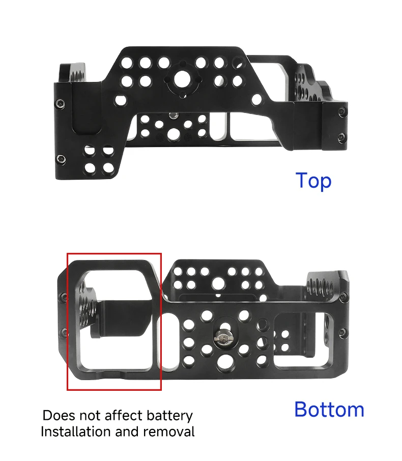 Kamerakäfig für Sony A7 III A7III A7RIII A7M3 A7R3 A7M2 A7R2 A9 Aluminiumlegierung Rabbit Cage mit Cold Shoe Halterung für Vlogging – Detail 3