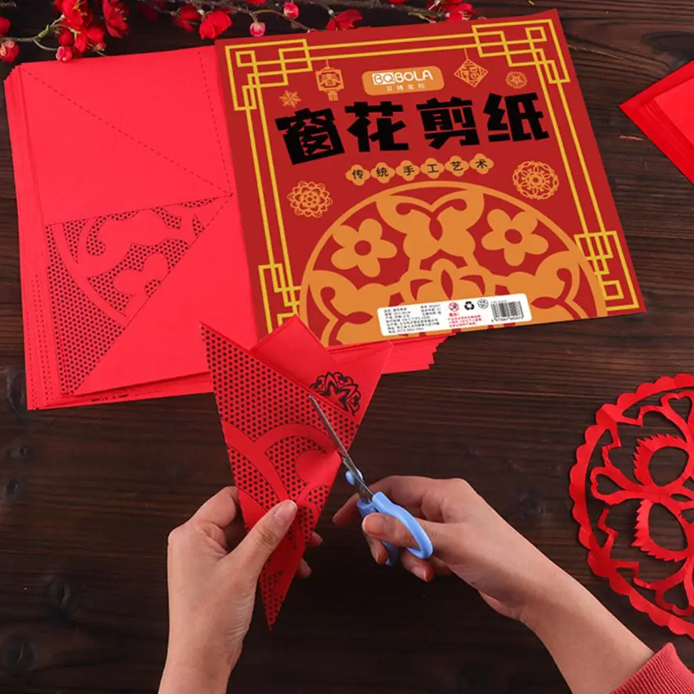 家の装飾のための中国のスタイルのペーパーカッター,手作りのライン,花のアート,DIY,新年,c5q3,2024